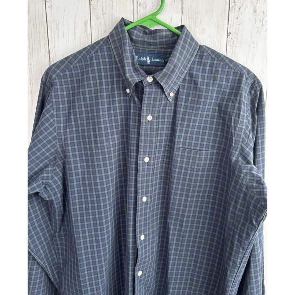 Men's Ralph Lauren Polo Shirt Gingham Plaid Size L